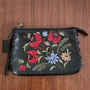 Fairweather Floral Embroidered Clutch / Wristlet | Y2K
